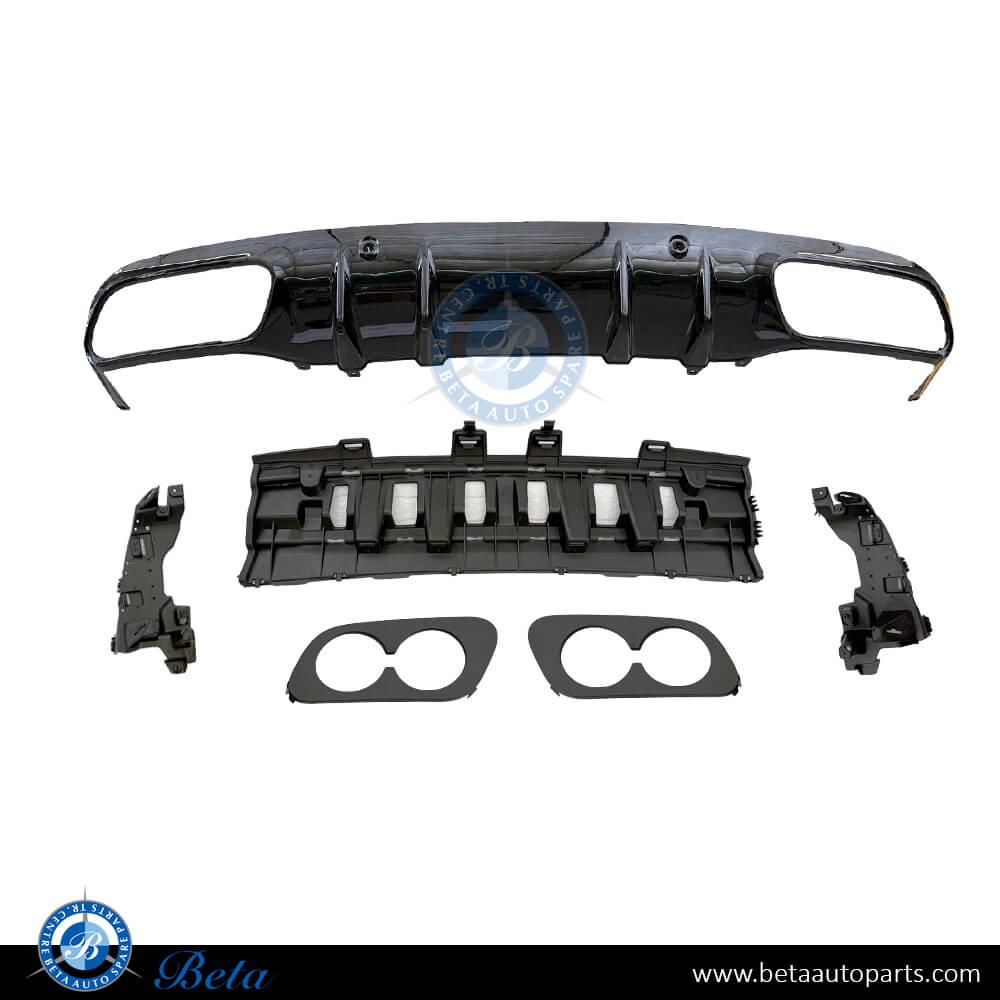 Rear Diffuser assembly AMG C43 for Normal AMG Black Color for Mercedes C-Class Coupe C205 2019-up models, Part Number 2058854803 Rear Diffuser assembly AMG C43 for Normal AMG Black Color for Mercedes C-Class Coupe C205 2019-up models, Part Number 2058854803